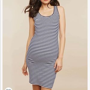 Motherhood Maternity Pink Blush Maternity Sleeveless Rib Bodycon Tank Dress